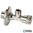 Кран сантехнічний хромований General Fittings 1/2"-1/2" з декоративним кільцем (140074C040400A)
