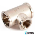 Трійник редукційний нікельований General Fittings 1"х1/2"х1" ВВВ (270013N100410A)