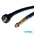 Шланг для змішувача чорний Cotali M10х1/2" 0.45 м PN10 довга голка (0308005012B)