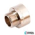 Перехідник нікельований General Fittings 1/2"х1/4" ВЗ (260045N040200A)