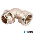 Коліно латунне нікельоване General Fittings 3/4" ВЗ (270024N050500A)
