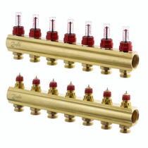 Колектори 2+2 латунь DANFOSS FHF-2F з витратомірами (088U0522)