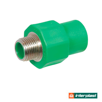 Муфта перехідна 50х1 1/2" Interplast PP-R 125 PN30 з зовнішнім різьбленням (790115012)