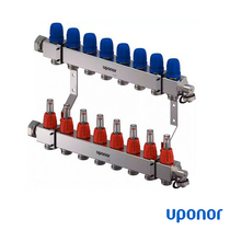 Колектор із н/ж сталі Uponor Vario C FM 8x3/4 Euro | 8 контурів (1133476)