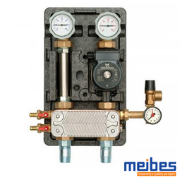 Насосна група Meibes D-UK-HE 1&quot; з т/о на 20 пластин + Grundfos Alpha2 ES 25-60 (104.20.025.20GFP)