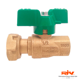 Кран кульовий RIV 5150 Aqualink DN20 3/4" PN16 зі зворотним клапаном та накидною гайкою 1" (025150000230)