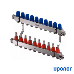 Колектор із н/ж сталі Uponor Vario C FM 10x3/4 Euro | 10 контурів (1133478)