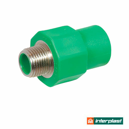Муфта перехідна 50х1 1/2" Interplast PP-R 125 PN30 з зовнішнім різьбленням (790115012)