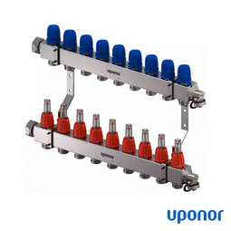 Колектор із н/ж сталі Uponor Vario C FM 9x3/4 Euro | 9 контурів (1133477)