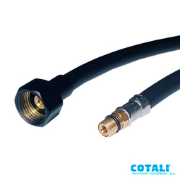 Шланг для змішувача чорний Cotali M10х1/2" 0.6 м PN10 коротка голка (0307906012B)