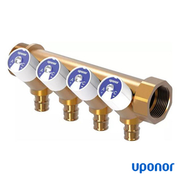 Колектор Uponor Q&E з кранами PL SH 1" ЗР/ ВР 2х16 ц/ц 38 мм (1048520)