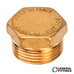 Заглушка латунна General Fittings 1" ЗР (2600F4H100000A)