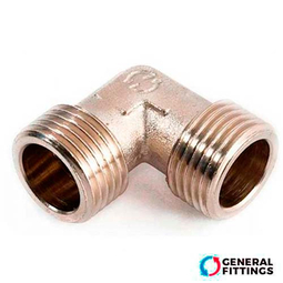 Коліно латунне нікельоване General Fittings 1" ЗЗ (270020N101000A)