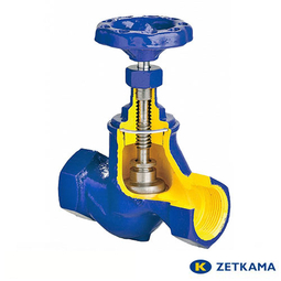 Вентиль запірний муфтовий Zetkama 201A 2&quot; Ду 50 Ру 16