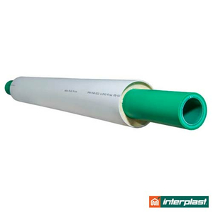 Труба попередньоізольована Interplast Aqua-Plus Prins SDR 7,4 PPR/PUR/PVC (GF) DN 25x3,5/90 UV Protection (780370025)