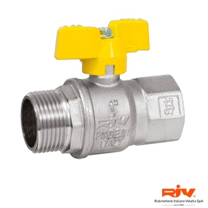 Кран кульовий газовий RIV 7114 DerbyGas ВЗ DN15 1/2" PN40 метелик (077114000004)
