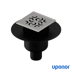 Душовий трап Uponor Aqua Ambient Classic/arco FI 50 | 120х120 мм | вертикальний (1136462)