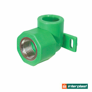 Коліно настінне водорозетка 25х1/2" Interplast PP-R 125 PN30 з внутрішнім різьбленням (790172512)
