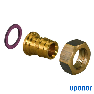 Штуцер з накидною гайкою 20xG 1/2" НГ латунний Uponor Q&E (1023015)
