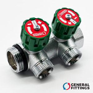 Колектор розподільчий General Fittings FLEXUS 90 | 2 виходи | 1"x3/4" (6300R8C1005V2A)