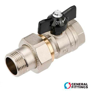 Кран кульовий з американкою General Fittings 7S00 3/4" DN20 ВЗ (7S00M5N050502A)